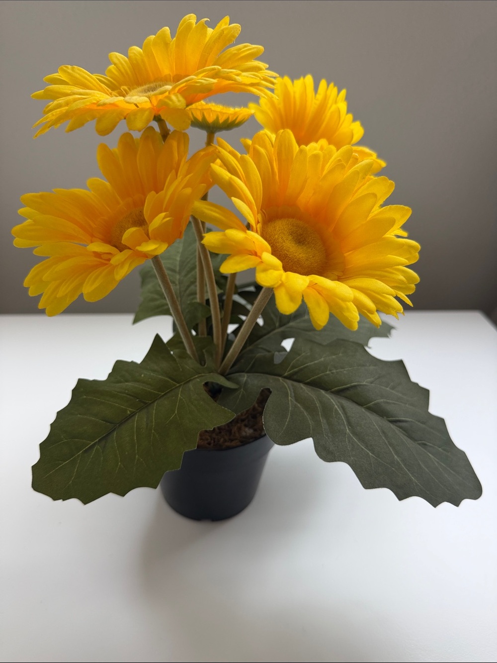 Yellow Faux Sunflower Potted Accent - Home Accents Faux Florals